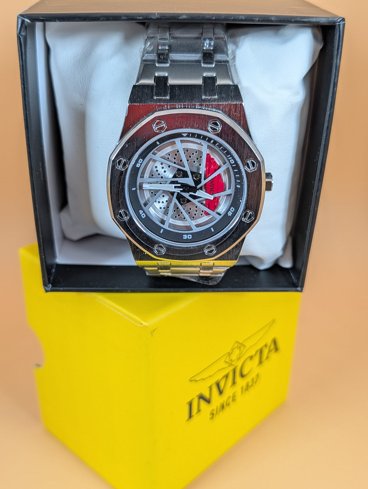 Invicta Speedway Rim 69485 Men's Watch - Steel Bracelet / Copper Dial 42mm