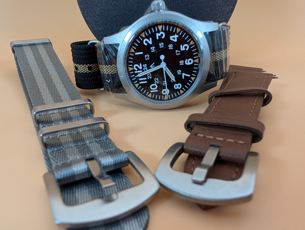 Militado ML05B men's Field watch - 38mm with 2 bonus straps