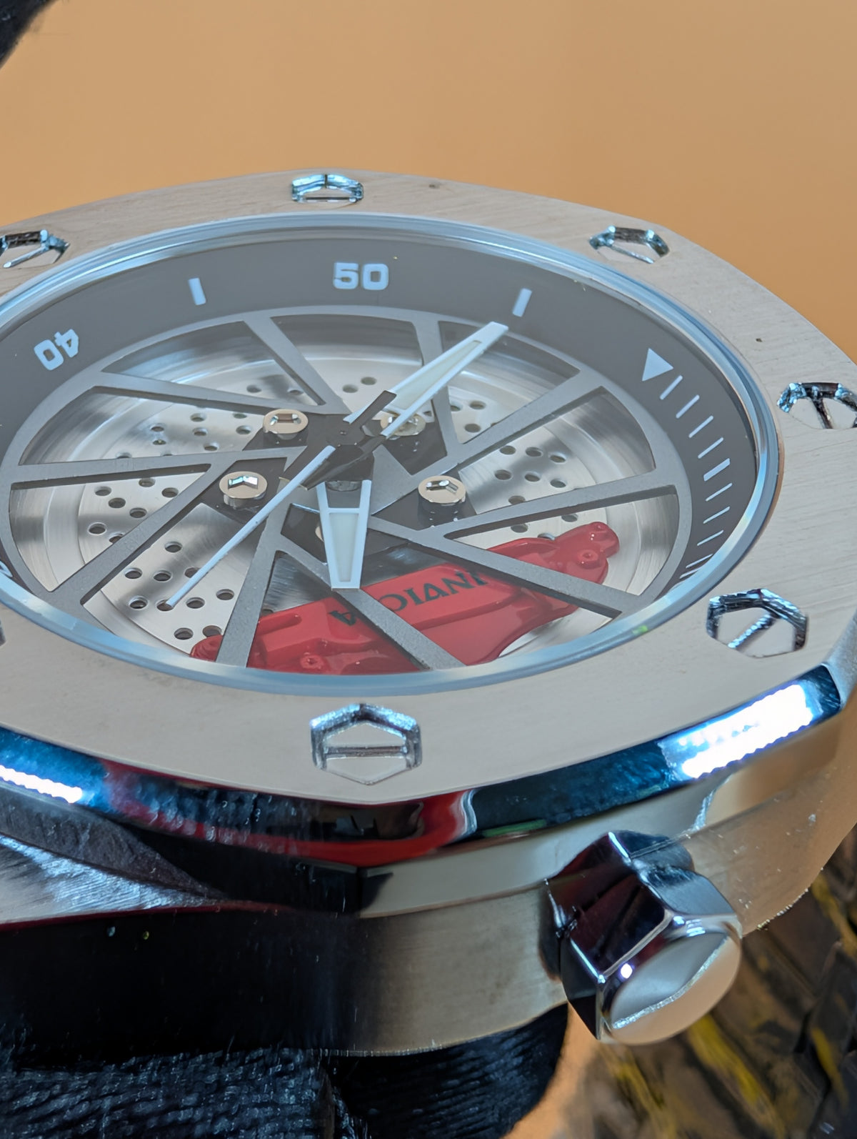 Invicta Speedway Rim 69485 Men's Watch - Steel Bracelet / Copper Dial 42mm