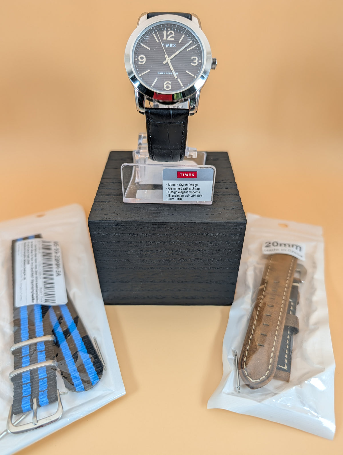 Timex Classic men's watch - 39mm w/2 additional straps