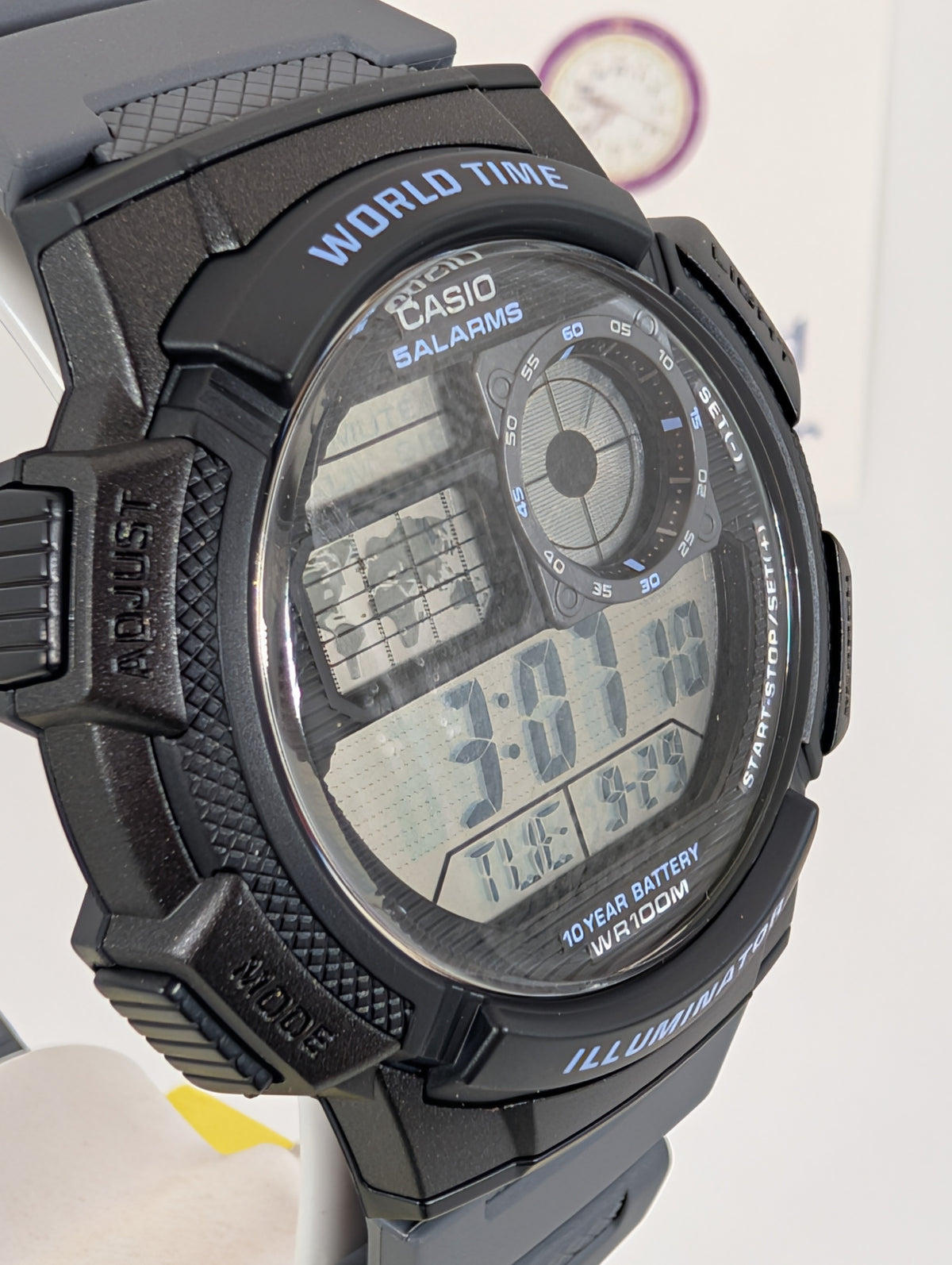 Casio World Time Digital Men's Watch - 45mm