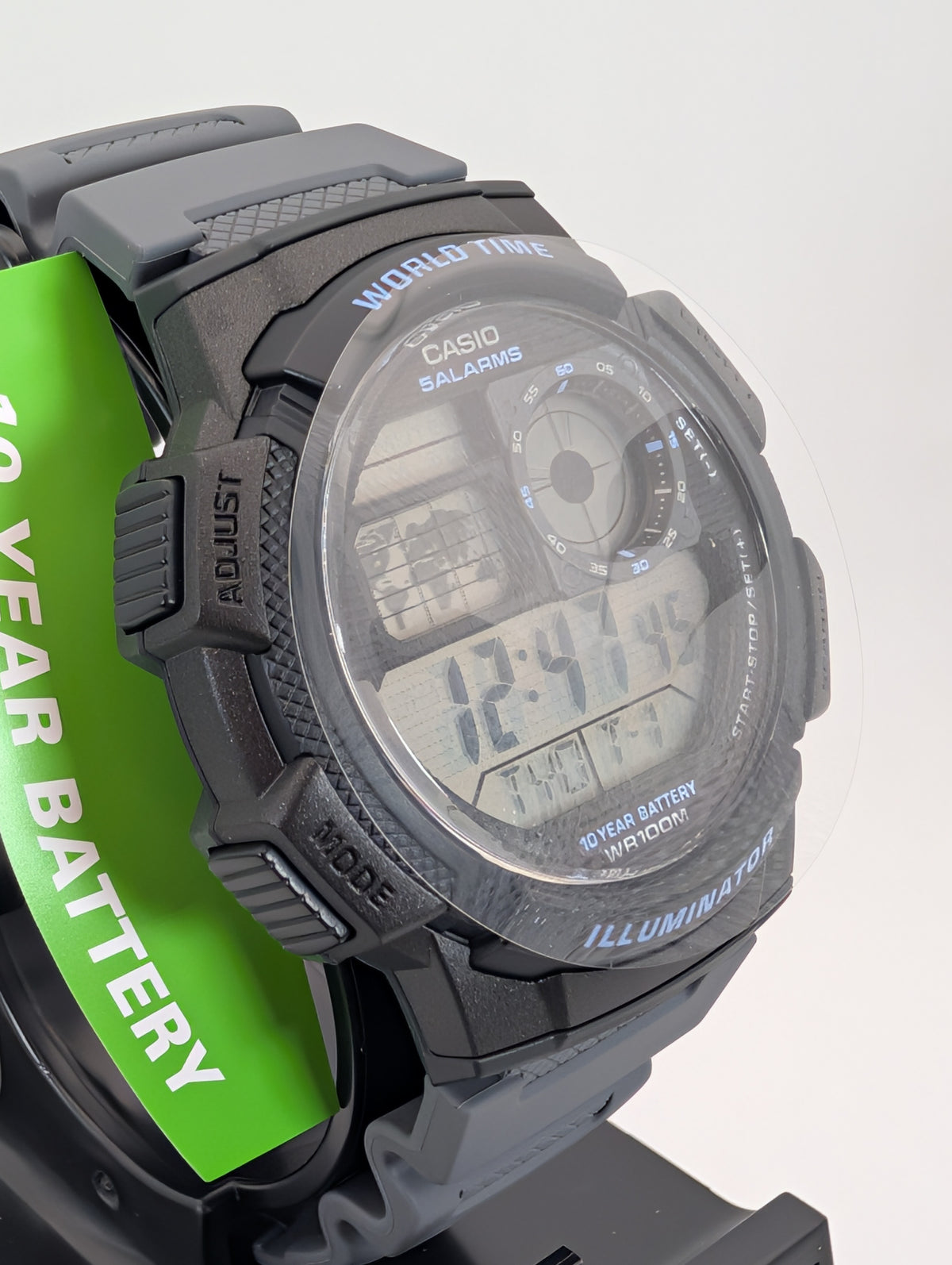 Casio AE-1000W-8AVCF World Time Digital Men's Watch with dust bag - 45mm