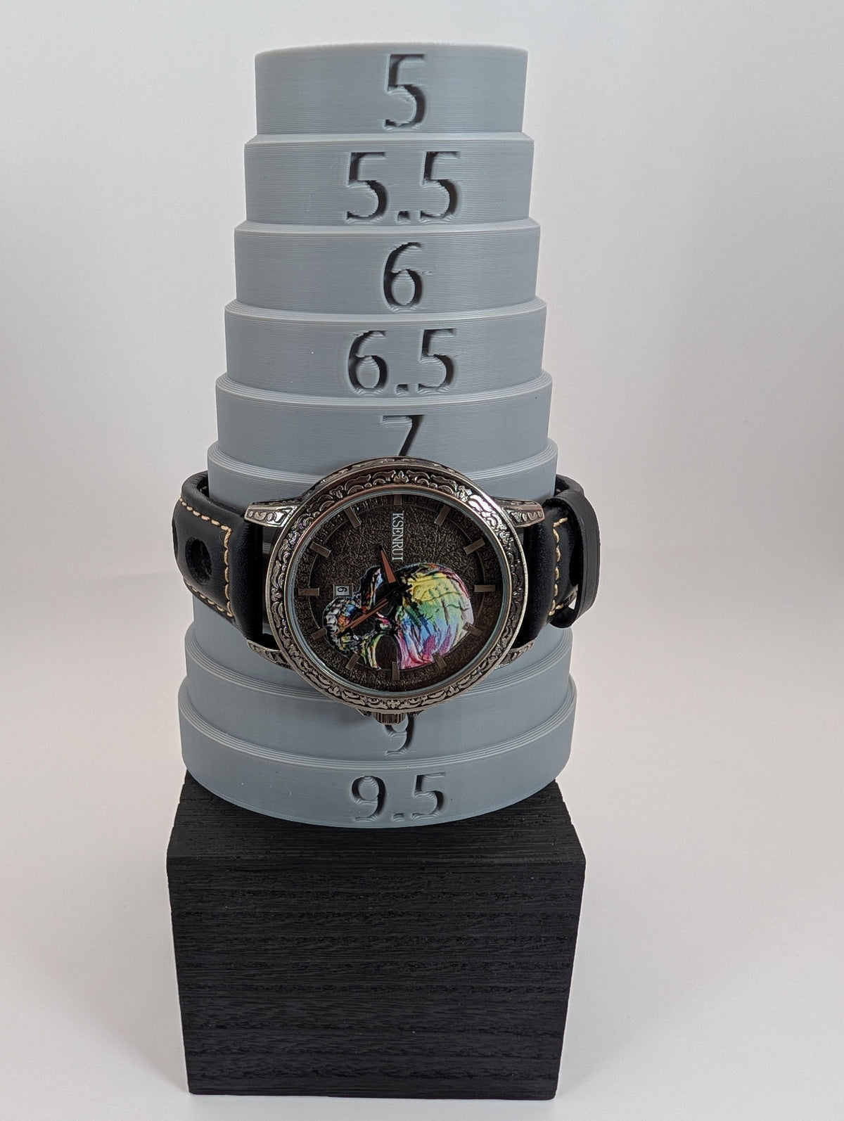 KSENRUI Iridescent Skull Men's Watch with bonus NATO strap - 45mm